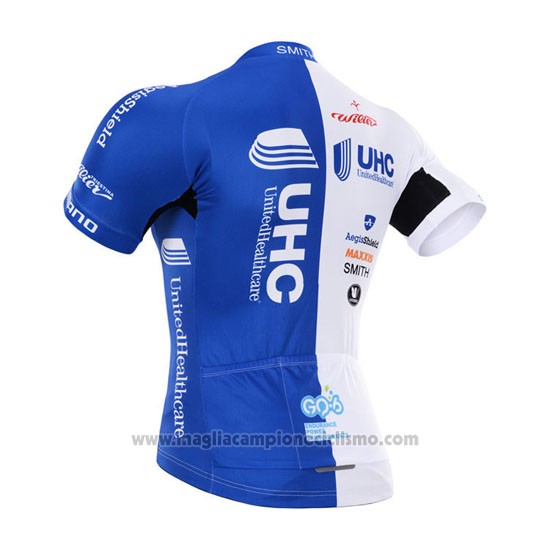 2015 Abbigliamento Ciclismo UHC Bianco e Celeste Manica Corta e Salopette
